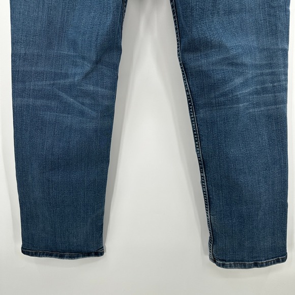 LL Bean Men Jeans 34x29 Blue Denim Straight Leg Casual Work Pants - Picture 9 of 13